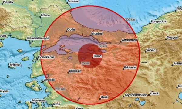 Bursa e Turqisë goditet nga një tërmet 5 1 ballë  u ndje edhe në Stamboll