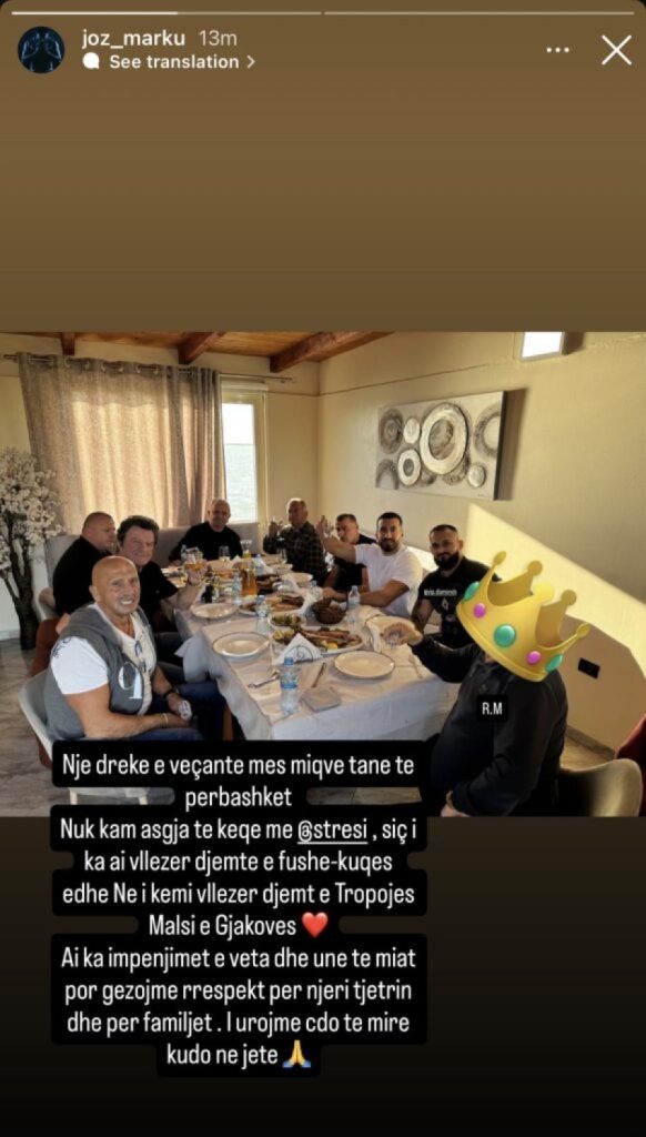 Mbyllet konflikti Stresi Jozi  Babai i reperit dhe Jozi ndajnë drekë