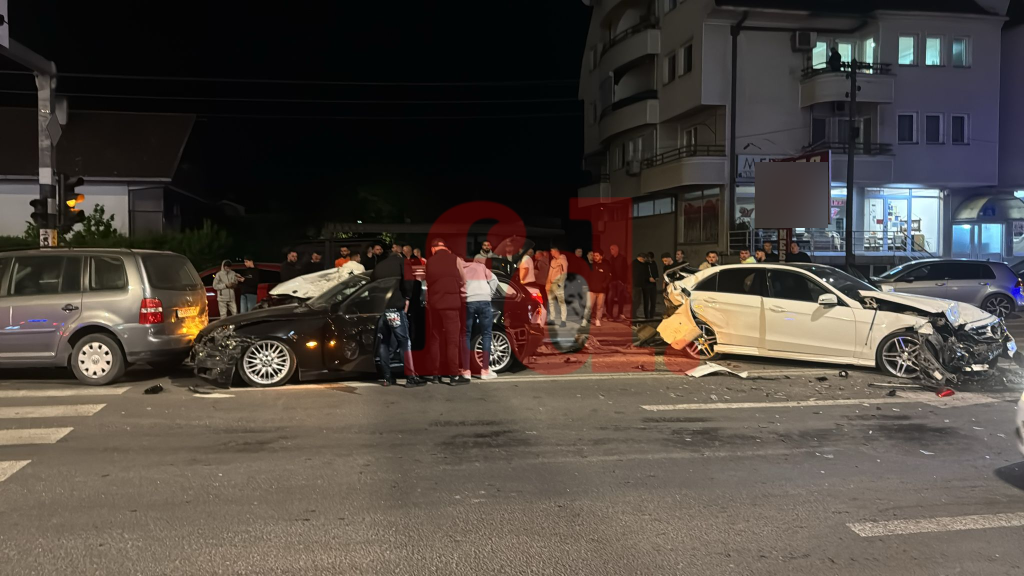 Aksident zinxhiror në Gjorçe Petrov  përfshihen katër vetura